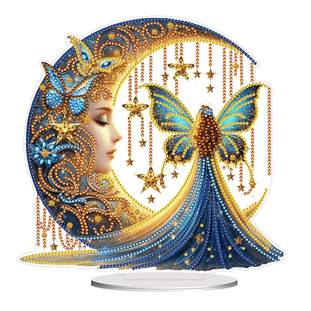 2D/Flat DIY Table Top Diamond Painting Ornament Kits Diamond Painting Desktop Ornaments Kit for Home Office Desktop Decor