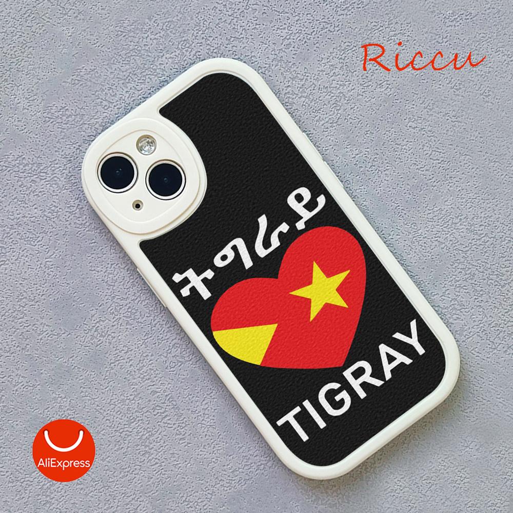 Custodia per telefono con bandiera del Tigray per iPhone 14 per iPhone 14 13 11 12 Pro MAX 13 12 MiNi 7 8 plus iphone 14MAX 13PRO XS XR Coperture in pelle di agnello