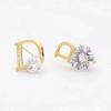 Buchstaben D Ohrstecker für Damen Glänzende Zirkonia Ohrstecker Temperament Asymmetrischer Party Schmuck Einzigartiges Geschenk
