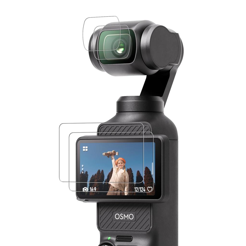CYNOVA Osmo Pocket 3 Glasfolie von DJI Osmo Pocket 3 Schutzhülle DJI Pocket3 Gehärtetem Glas Japanisches Asahi-Glasmaterial LCD-Schutzhülle