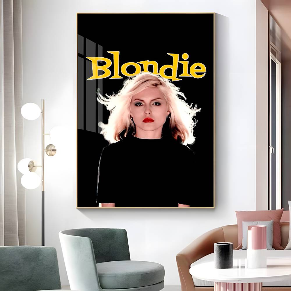1 szt. Plakat Naklejka Punk Rockowy Zespół B-Blondie Druk Wodoodporna Sztuka Ścienna Do Salonu Sypialni Wystrój Domu