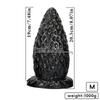 Black 11cm Extra-Large Strawberry Anal Plug, Extra-Thick Male Toy
