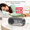 Digital Alarm Clock Wireless Bluetooth Speaker LED Display Mirror Desk Alarm Clock FM Radio Support TF Card Play Hands-Free Call
