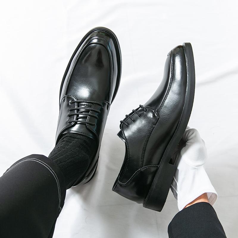 Herren Kleid Derbys Formell Business Lackschuhe Schwarz Smoking Hochzeitsschuhe Übergröße