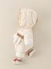 Thickened Fleece-Lined Winter Jumpsuit for Newborn Baby Girls - Cute Hooded Outfit for Outings