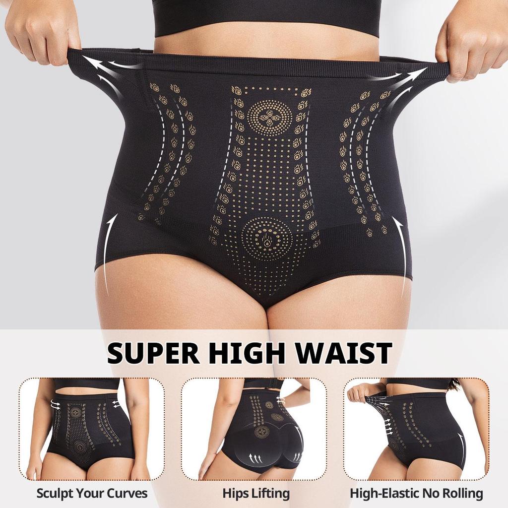 Übergröße Bauchweg-Slips Hohe Taille Bauchkontrolle Shapewear Nahtlose Postpartale Slips Unterwäsche Für Frauen Po-Hebende Slips