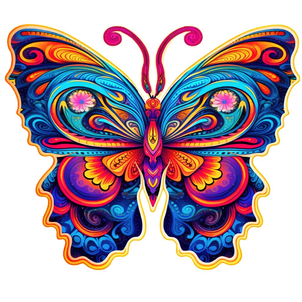 Wooden butterfly puzzle colorful a4 jigsaw puzzle 104 pieces father's day