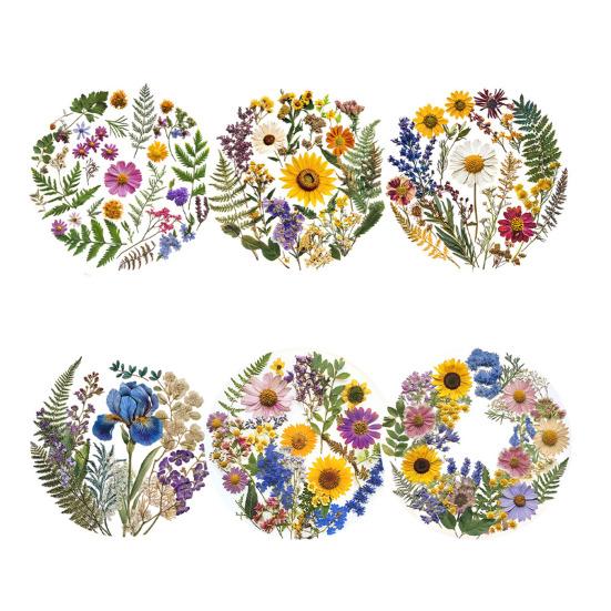 

6Pcs Floral Coaster Set 2D Acrylic Coffee Cup Coaster Waterproof Heat-Resistant