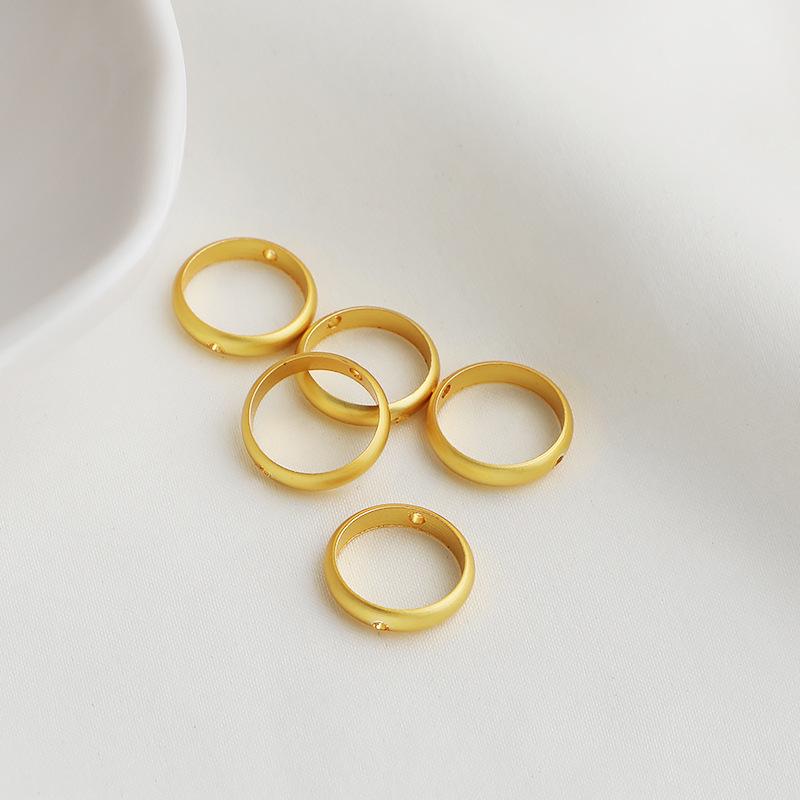 Gold Plated Color-Retention Beading Circle for DIY Jewelry