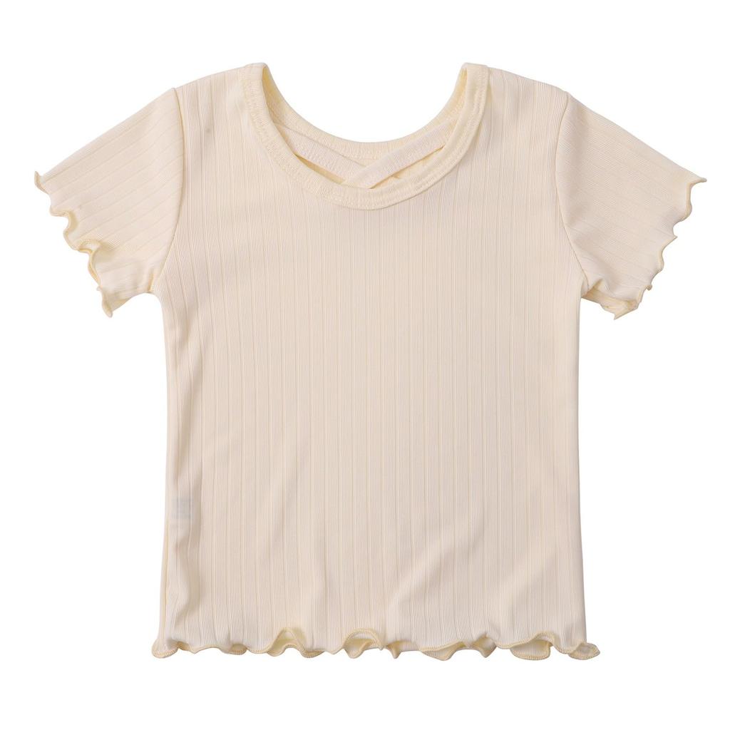 Mädchen Kurzarm T-Shirts Rundhals Oberteile