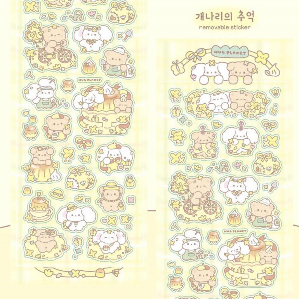 Korean Cartoon Cute Doodle Puppy Stickers for DIY Decoration