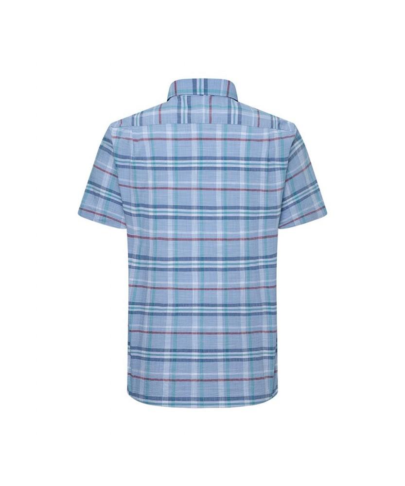 Dagseusyeocheu Cotton Blend Stretch Medium Check Casual Short Sleeve Shirt Regular Fit_Dls2Shcs424B1