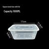 Deshangyuan 1000ml Rectangular Disposable Microwavable Food Containers - 300 Sets