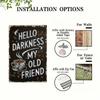 Vintage Hello Darkness My Old Friend Tin Sign Rustic Metal Wall Art For Home Bar Cafe Coffee Decor