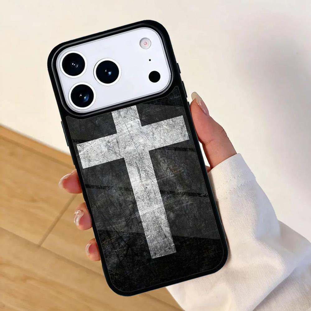 christian cross Mobile Phone Case for IPhone 17 AIR 16pro Max 15 14 13 12 11 Bumper Cover