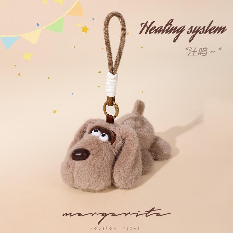 Dog Plush Pendant Creative Big Eyes Dog Schoolbag Toy Pendant Bag Doll Pendant