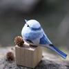 Hand-Carved Wooden Bird Ornament: Cute, Simple Healing Gift