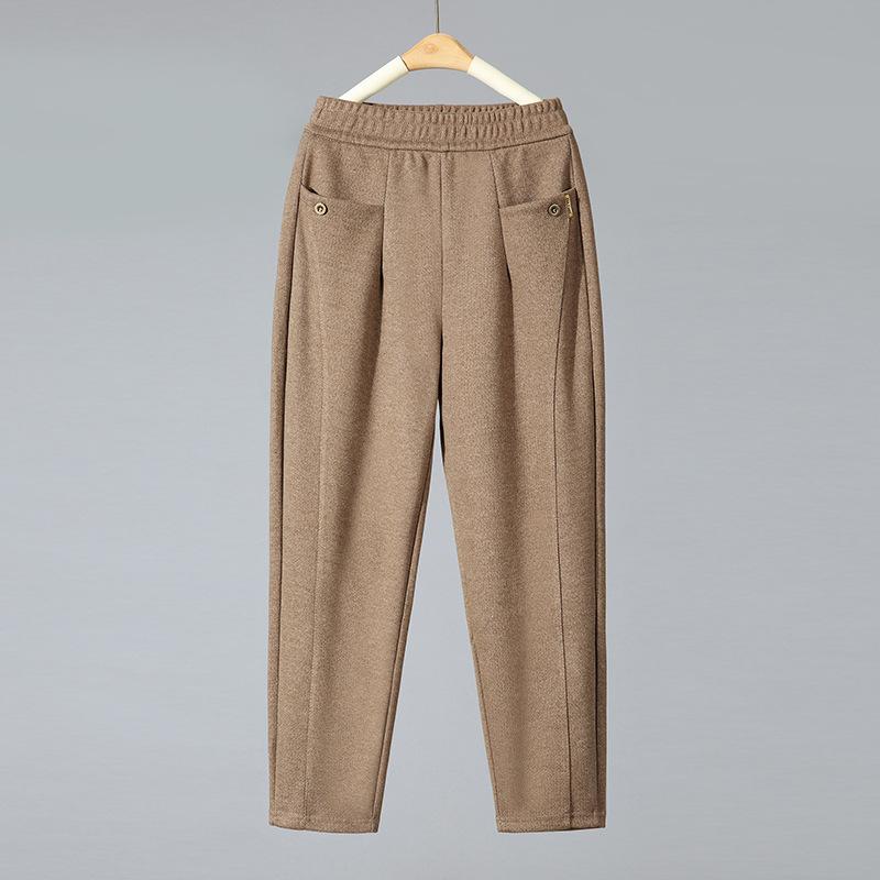 Mom Pants Autumn and Winter Casual Women's Pants Middle-aged and Elderly People Autumn Loose Trousers Old Grandma Woolen Pants Winter