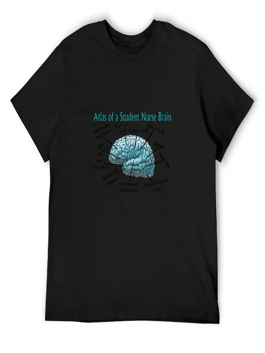 Nursing Student Humor Brain T-Shirt Anime Clothes For A Boy Football T Shirt Clothes For unisex S разноцветный