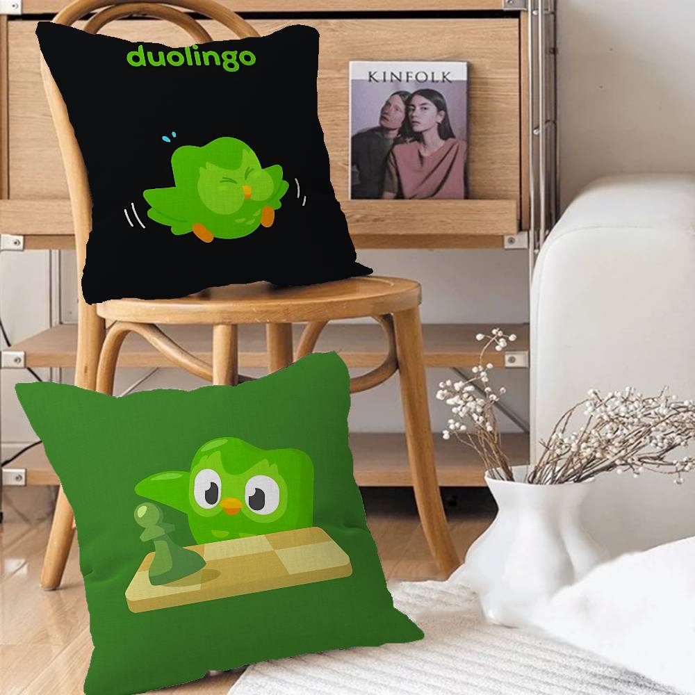 D-Duolingos Anime Pillow Case Removable Washable Cushion Cover – All-Season Soft Linen