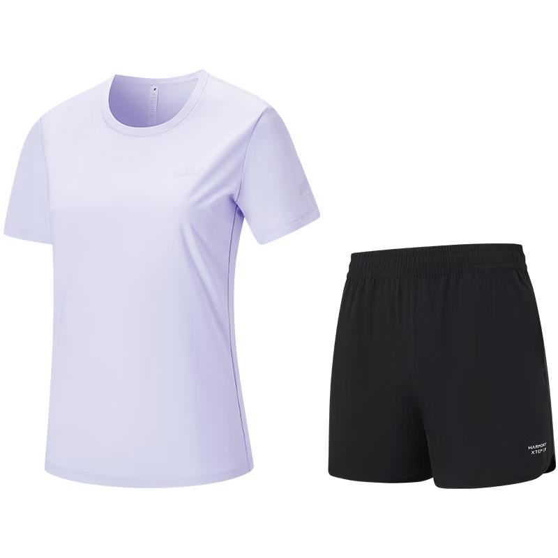 Xtep Women s Short Sleeve Quick-Dry Sportswear Set L