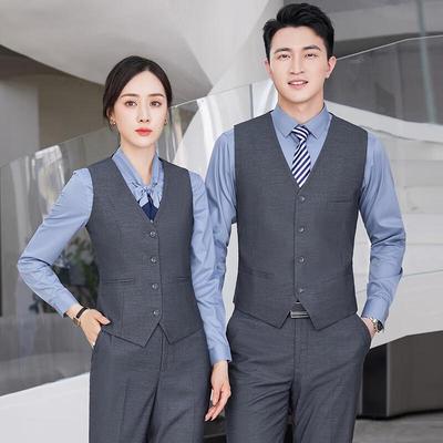 Troloman Unisex Business Suit Vest Two-Piece Set