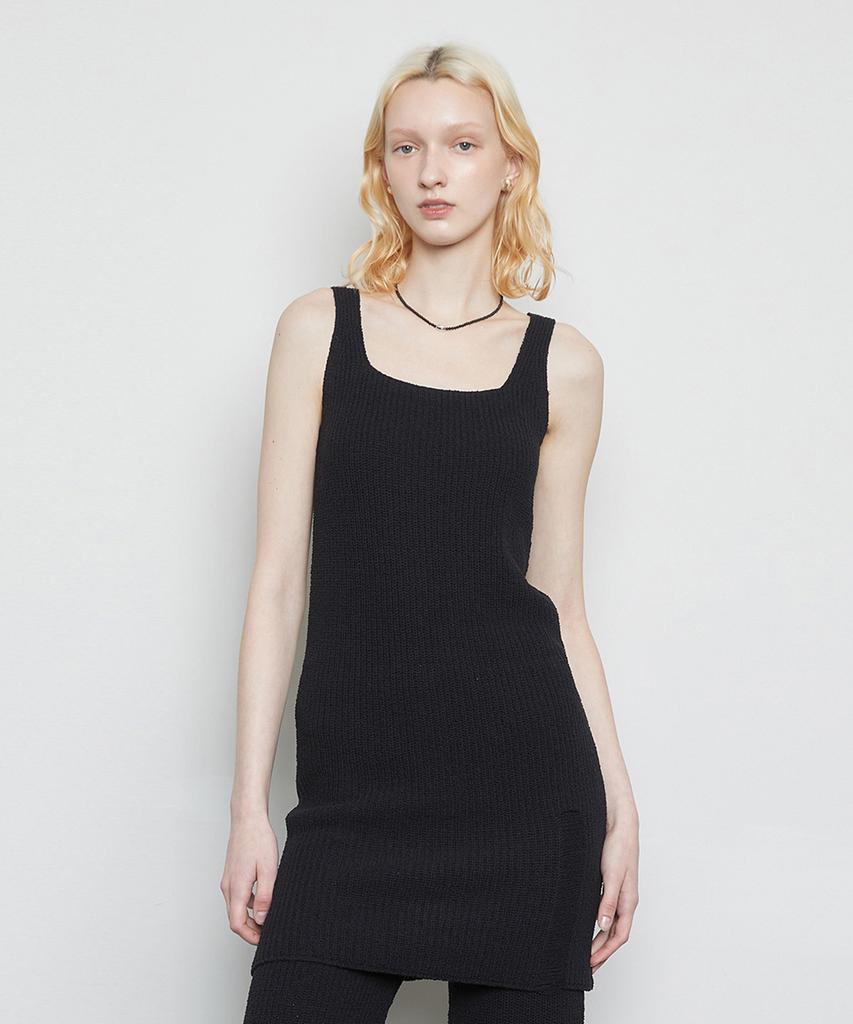 LARTIGENT L3 Demage Knit Dress(Black)