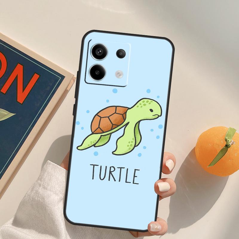 Cartoon Turtle Funda For Xiaomi Redmi Note 9 10 11 12 13 14 Pro 9S 10S 11S 12S Redmi 13C 10C 12C 14C Case