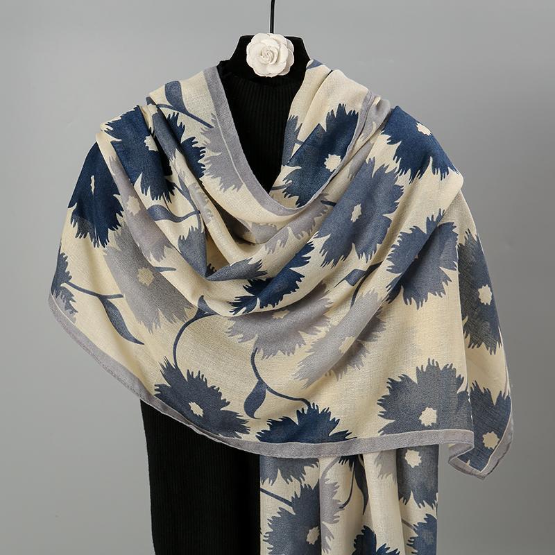 New Design Brand Women Scarf Shawl Fashion Print Cotton Spring Winter Warm Scarves Hijab Lady Pashmina Foulard Bandana Headscarf