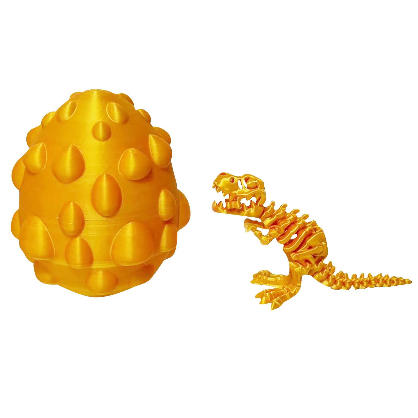 

3D Яйцо Дракона, Яйцо Динозавра с Пузырьками и Скелетом, Подвижная Игрушка Динозавра С Гибкими Соединениями, Декор Для Стола One Size жёлтый