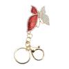 Cute Keychain Rhinestones Keychain Portable Handbag Pendant Key Chain for Women Girls Red