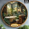 Metal Wall Art Green Plant Bathroom Decor Home Office Bar Cafe Kitchen Holiday Gift