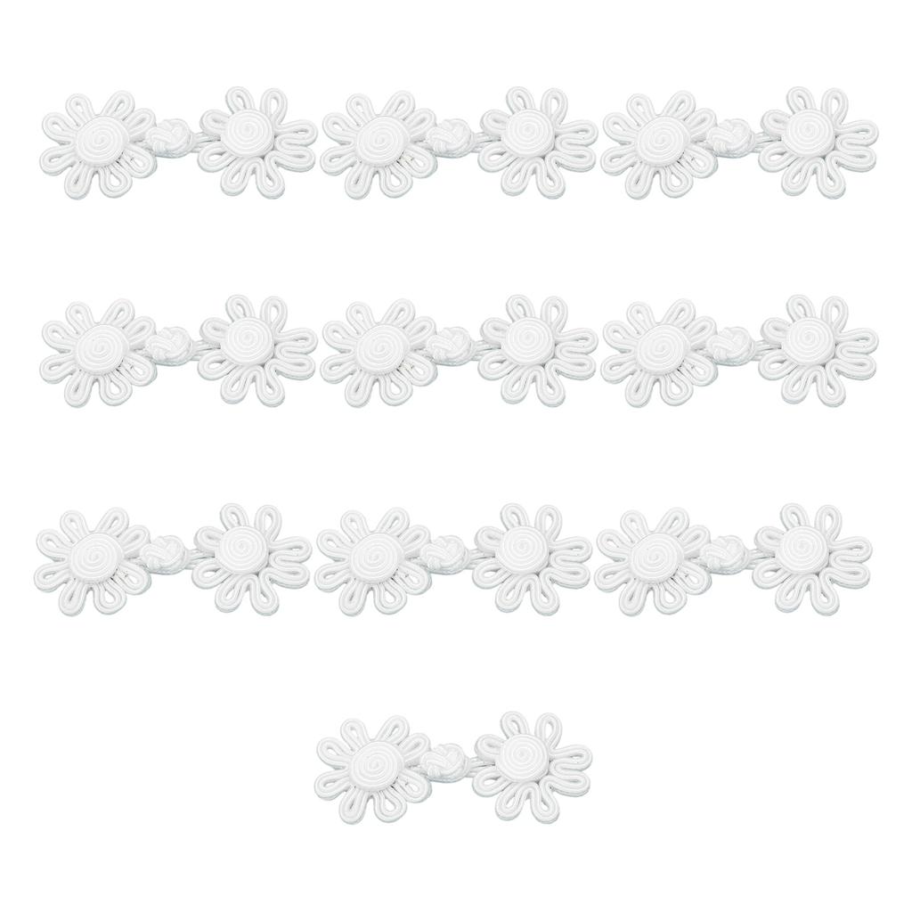 Chinese Closure Button Scarf Cardigan and Costumes Outfit Sewing White Cheongsam Sewing Fasteners