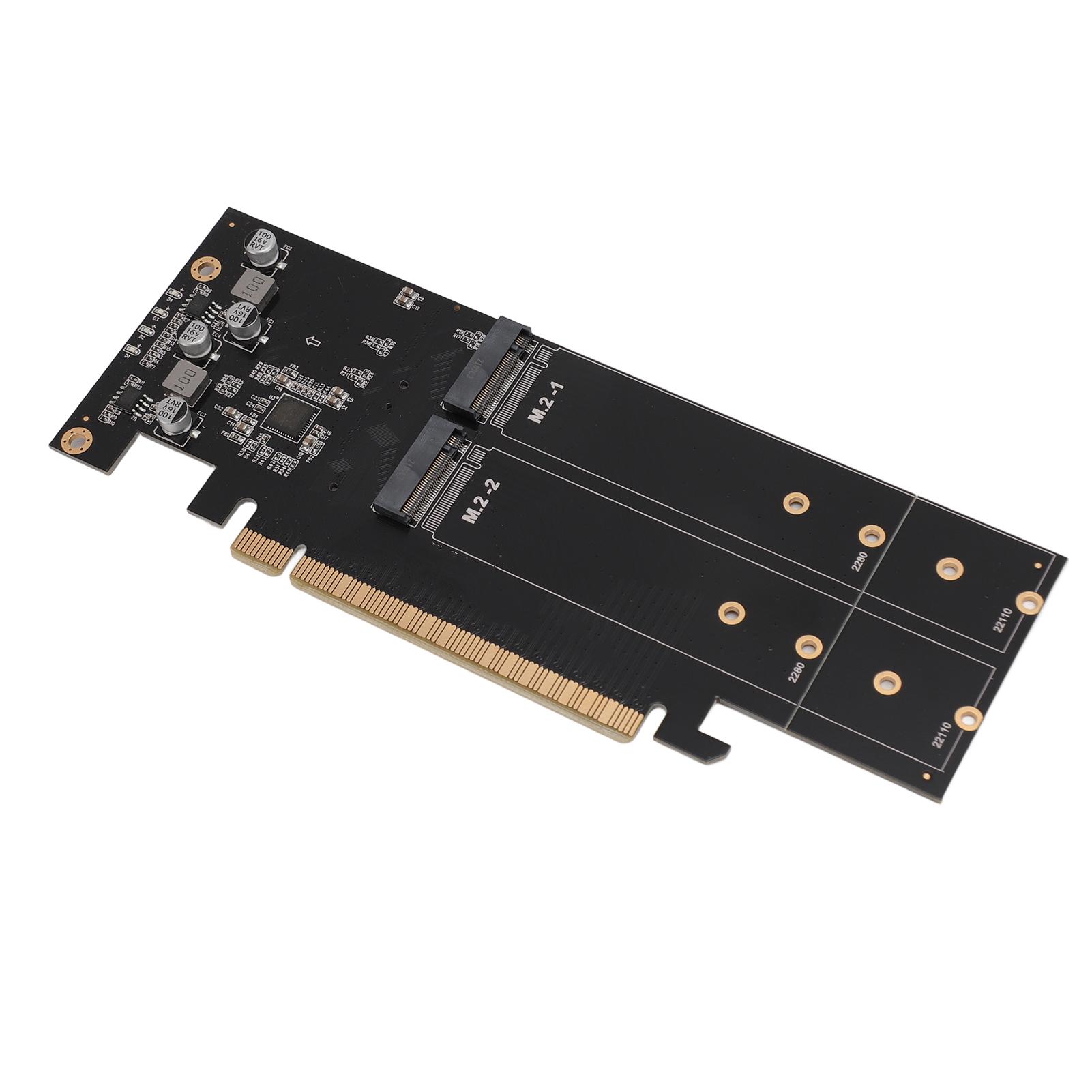 

Quad M.2 NVMe to PCIe 4.0 X16 Adapter 4 Port High Speed 4x32Gbps M Key SSD Soft RAID Card PCIE 4.0 X16 Adapter for
