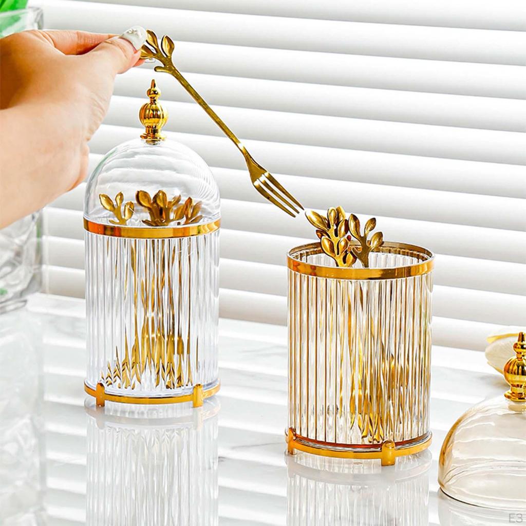 Coffee Spoon Dessert Fork Holder Fruit with Countertop Organizer Kitchen Utensil