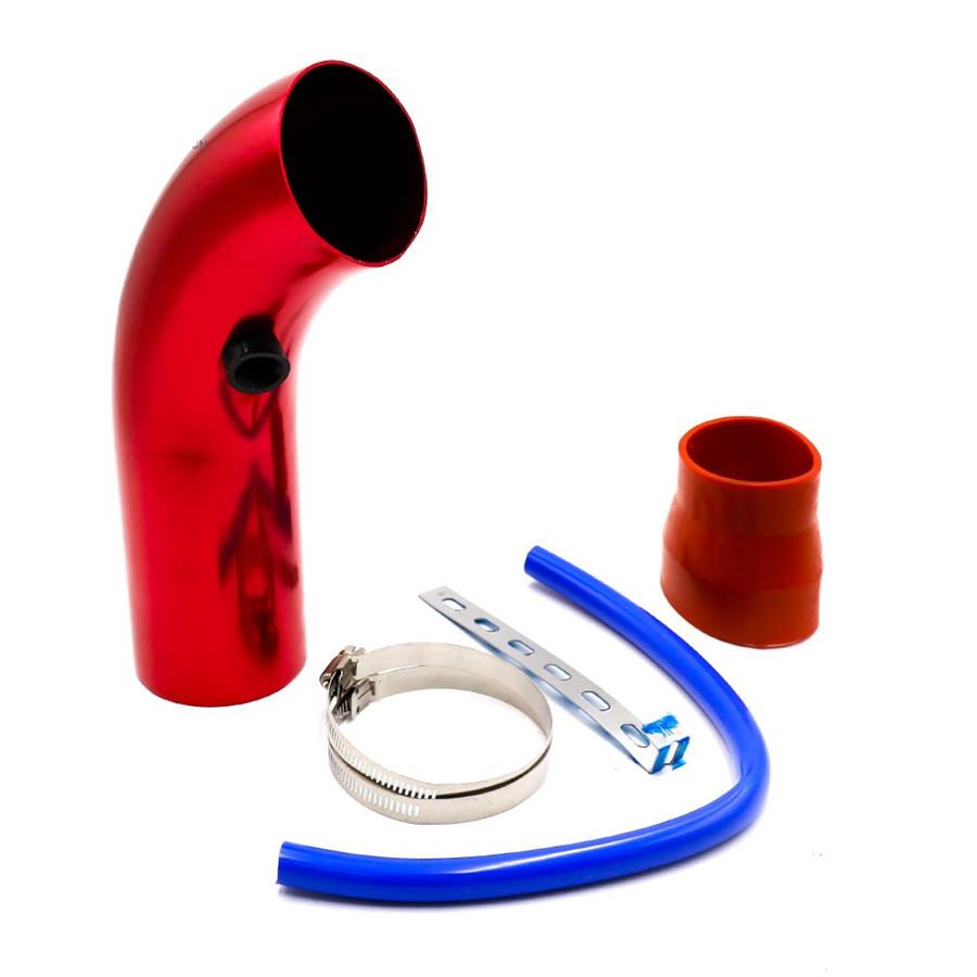 Universal Aluminum Alloy Air Intake Kit Blue Pipe Diameter 3" +Cold Air Intake Filter+ Clamp+ Accessories