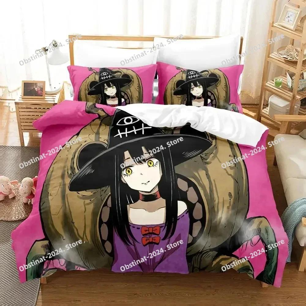 Anime Mieruko-chan The Girl Who Can Se Them Beding Set Printed Bed Linen Set With Pilowcase Bed Soft Duvet Cover Quen Super King-Sized Dimensionsd