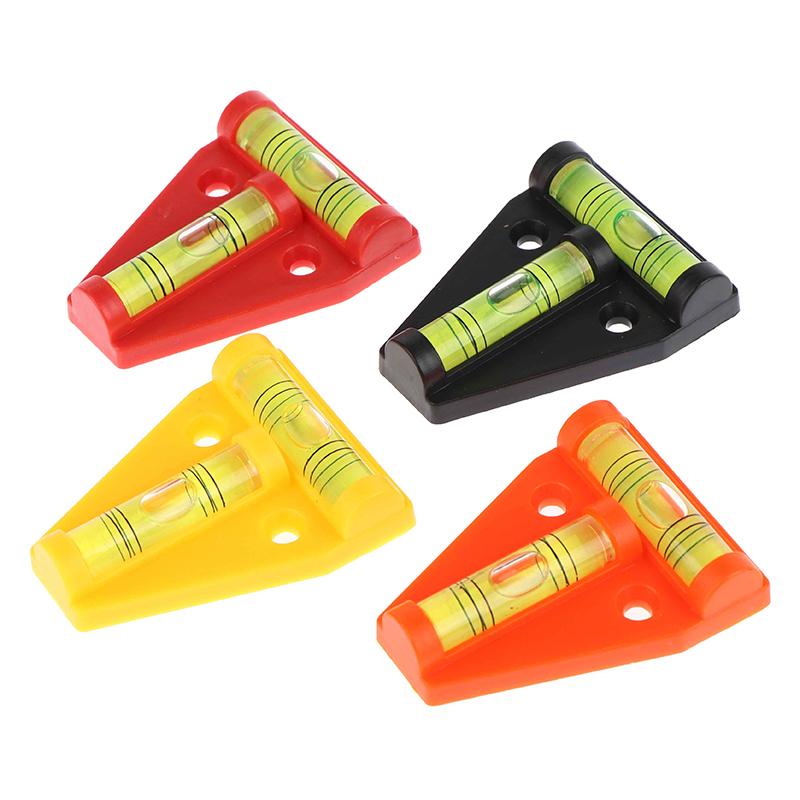 2Pcs Mini T Type Spirit Level Measurement Instrument Triangular Level T-Type Spirit Bubble Shell Plastic Measuring Tools