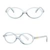 Y2K Retro Oval Frame Anti Blue Light Women's Glasses Sweet Cool Spicy Girl Fashion Leopard Pattern Decorative Glasses