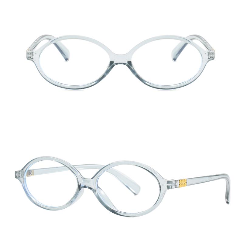Y2K Retro Oval Frame Anti Blue Light Women's Glasses Sweet Cool Spicy Girl Fashion Leopard Pattern Decorative Glasses