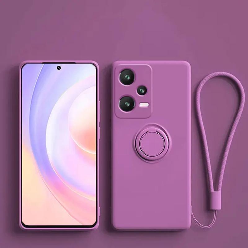 

Мягкий жидкий силиконовый чехол для Xiaomi Redmi Note 13 Pro 5g Ring Holder Phone Shell Note13 Pro plus Poco X6 Cover Protect Fundas