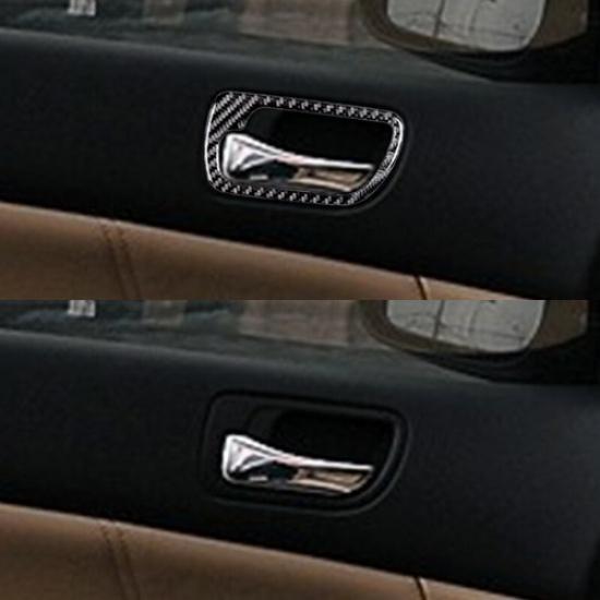 4Pcs Carbon Fiber Door Handle Cover Trim For Honda Accord Sedan 2003-2007