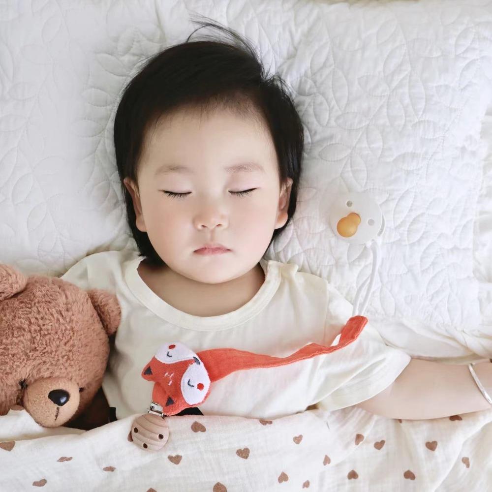 Anti-lost Soother Holder Animals Doll Nipple Holder Clips Kawaii Baby Cloth Pacifier Chain  Baby