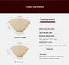 Unbleached Fan-Shaped Coffee Filter Bags for 2-4 Servings - Thickened, Solid Color