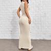 European and American Women's Clothing Spring and Summer Hot-selling Sleeveless Solid Color Hip-wrapped Tight Dress