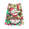 Women's Fashion Round Neck Long Sleeve Christmas Print Casual Knit Pullover Top