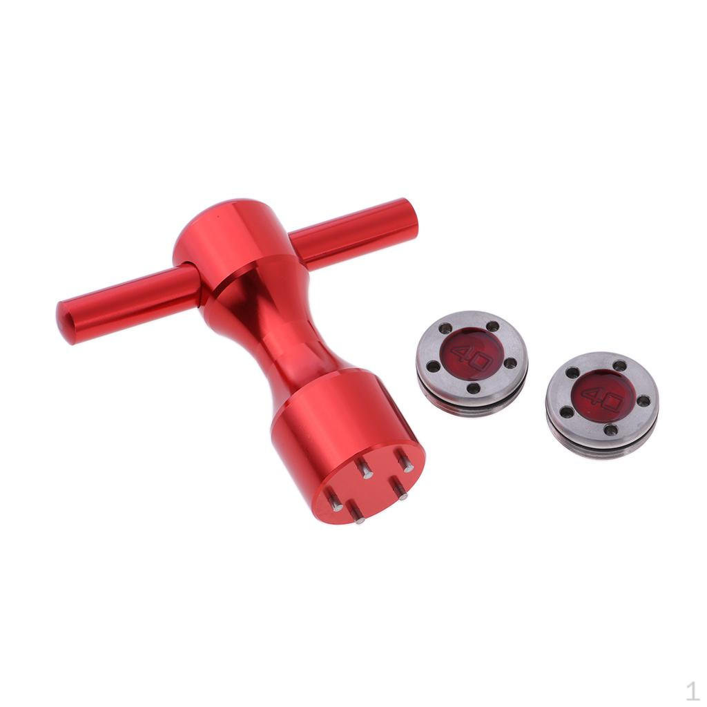 1 Pair (25-40g) Golf Putter Weights & Wrench Tool for - Golfer Gift Club Supplies Red 40g