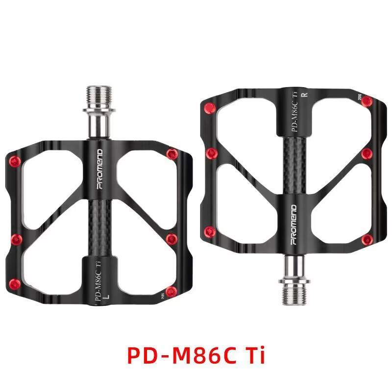 PROMEND Titanium Axle Carbon Tube Bike Pedals 86T 3 Bearings Mountain Road Bikes