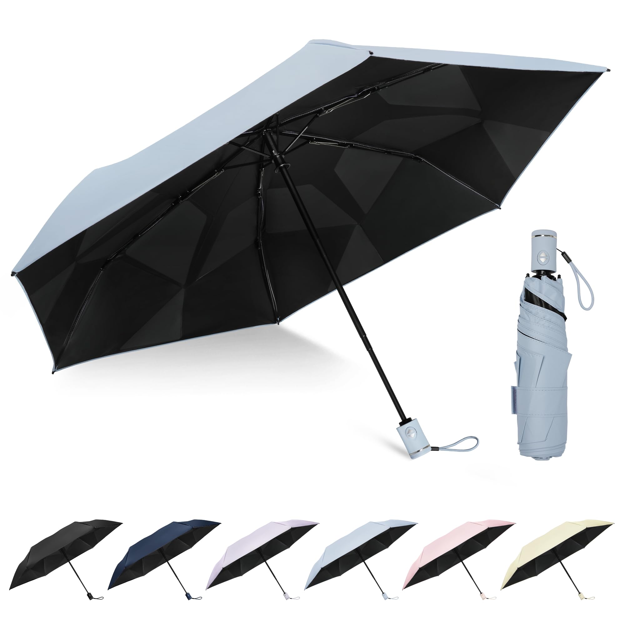 

ZOMAKE Складной зонт из пены с памятью, ультрафиолетовый свет, автоматический, подходит для мужчин, от дождя и солнца, легкий, защита, блокировка, компактный, одним касанием