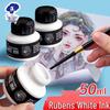 Rubens 50ml White Ink: Liquid Watercolor for Manga, Starry Sky Effects, Masking Fluid & Highlights.